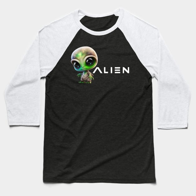 cute baby alien Baseball T-Shirt by chelemcfarl